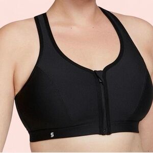 💕 Glamorise sport bra front closure size 36B athletic running activewear NWT